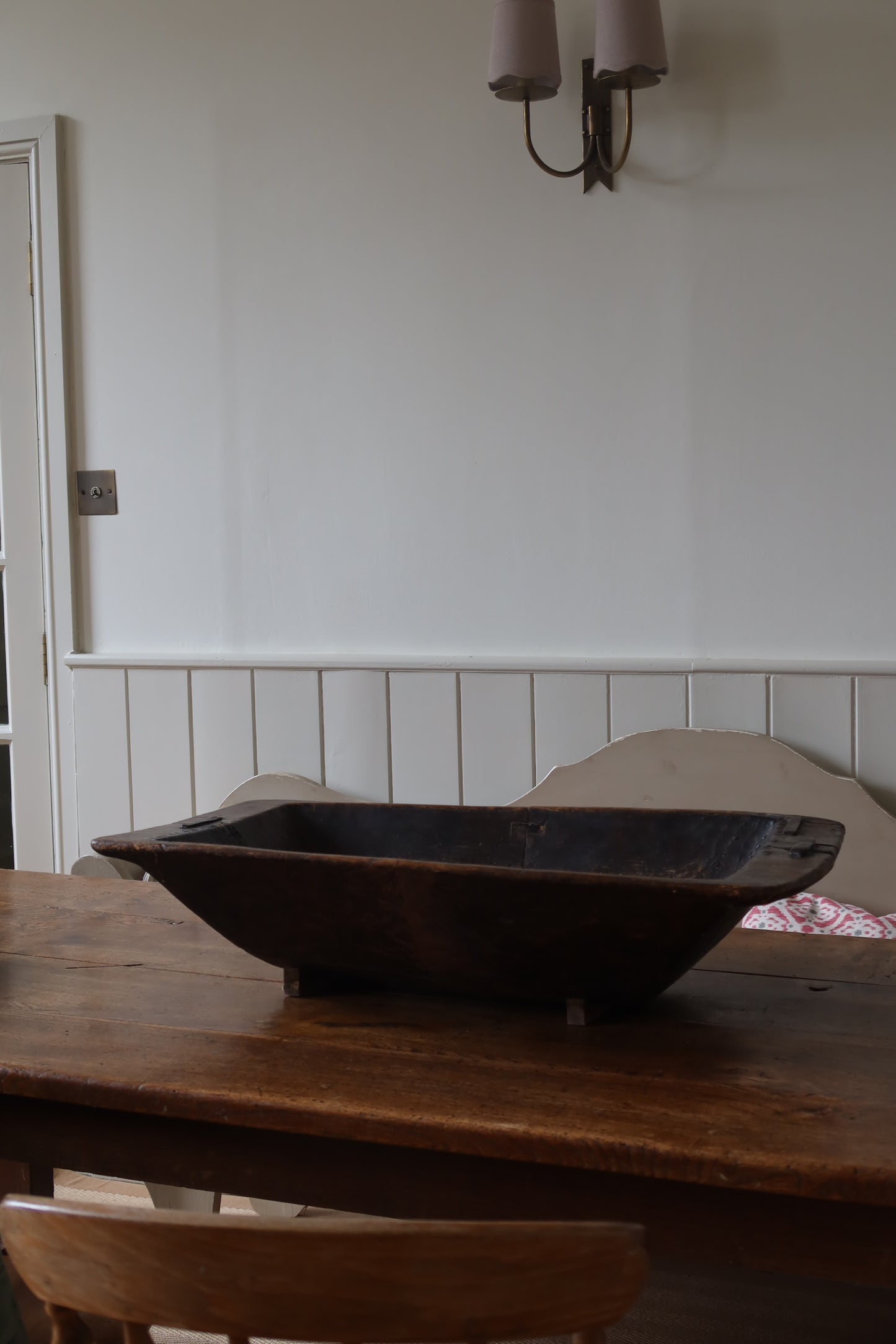 Very Large French 18th Century Hardwood Salting Tray with old iron repairs