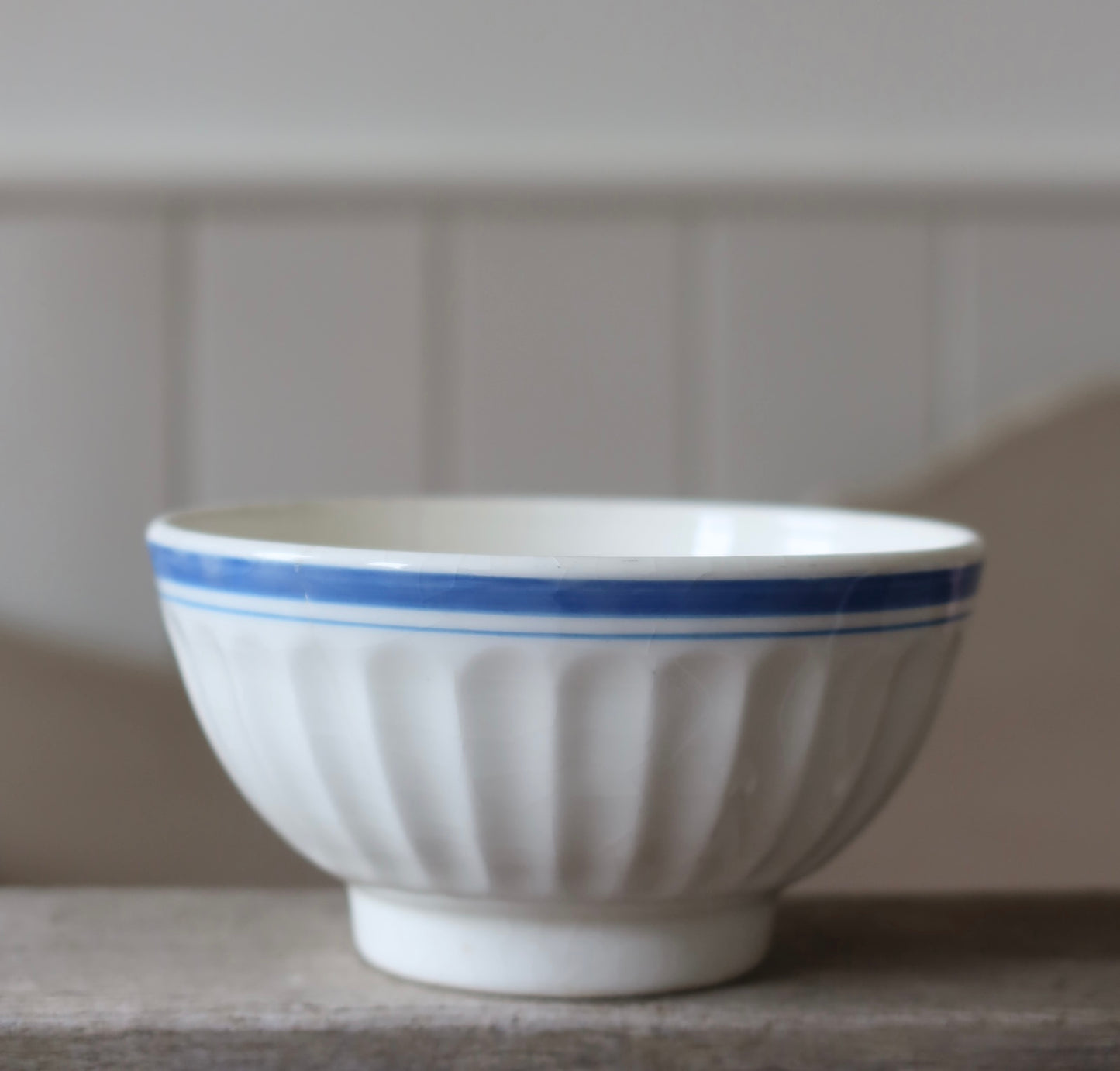 Large Vintage Blue Cafe au Lait Bowl