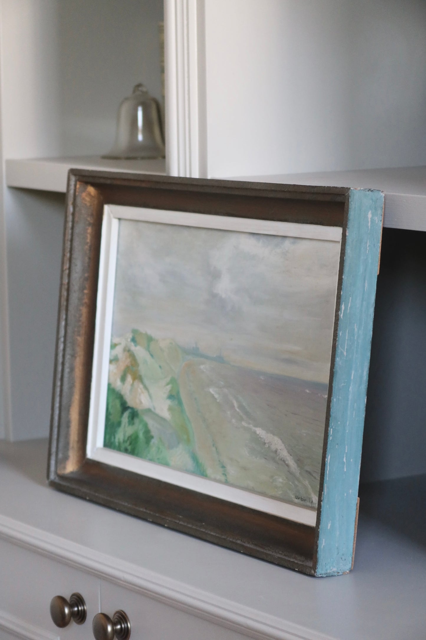 French Scenic Seascape Oil Painting