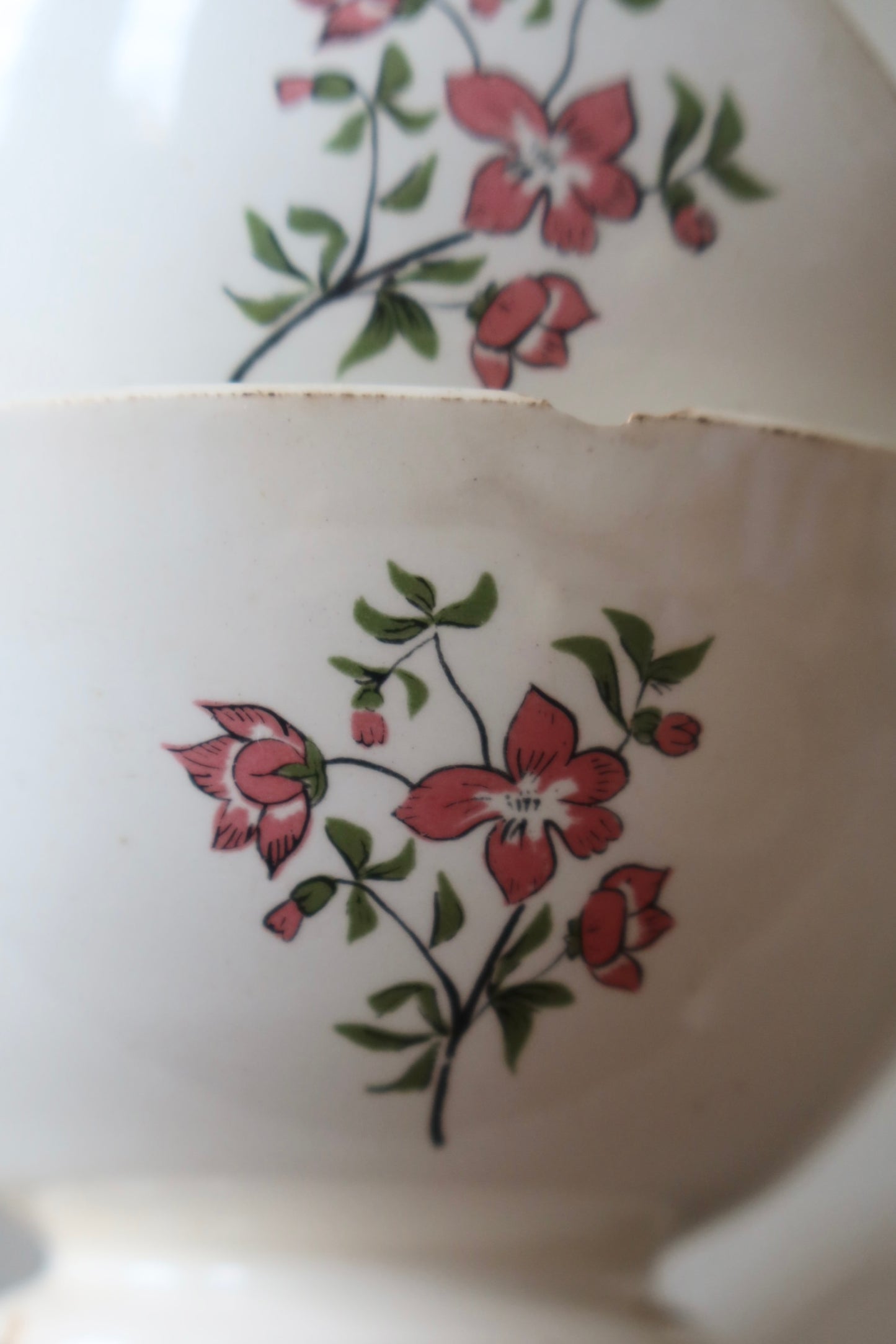 Set of two ironstone French Cafe Au Lait Bowls