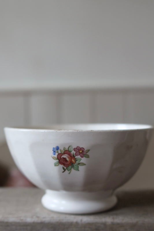 Vintage French Cafe Au Lait Bowl Floral