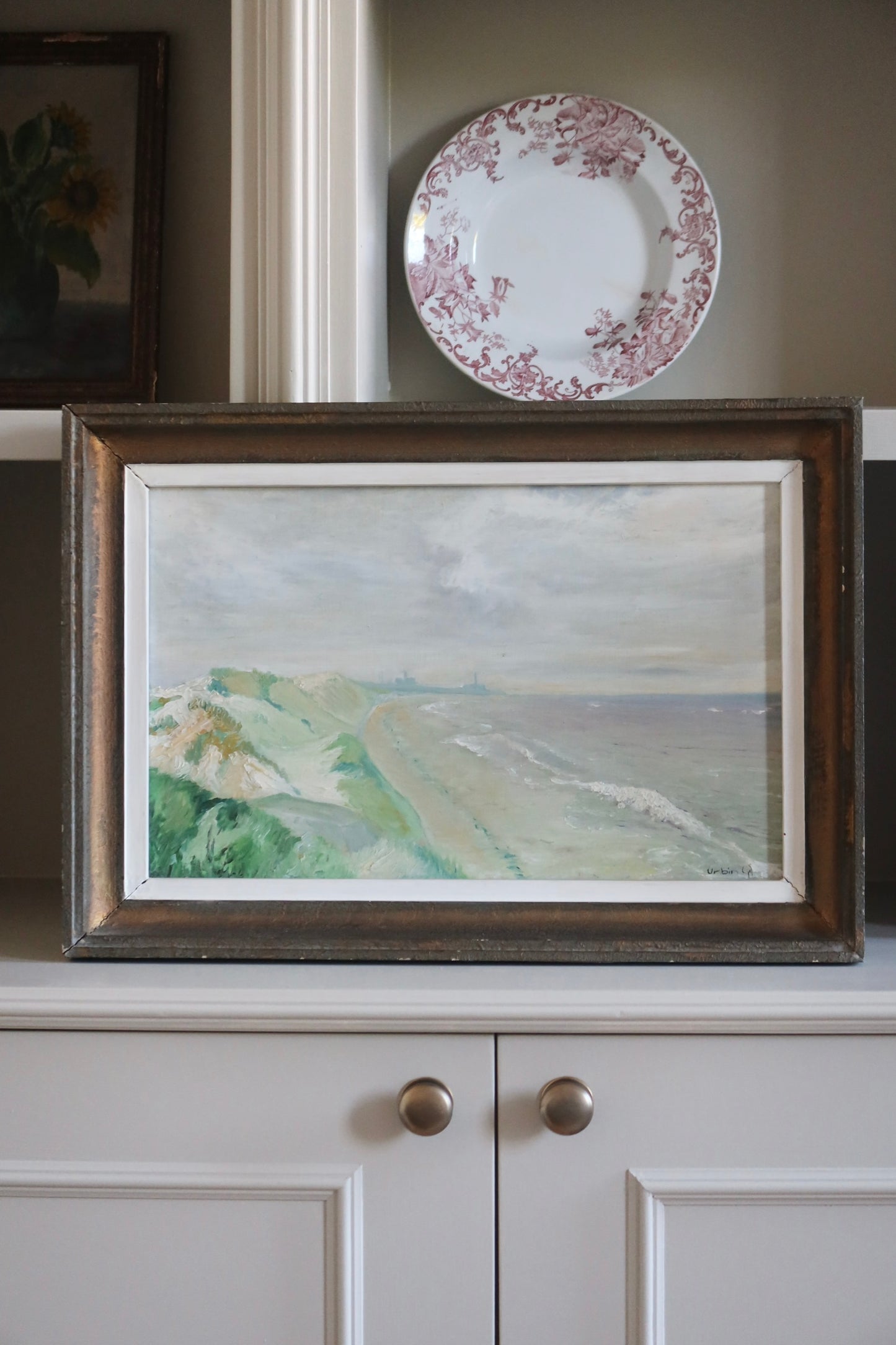 French Scenic Seascape Oil Painting