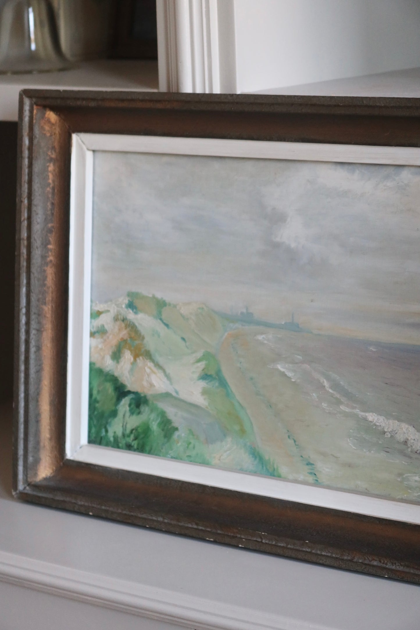 French Scenic Seascape Oil Painting