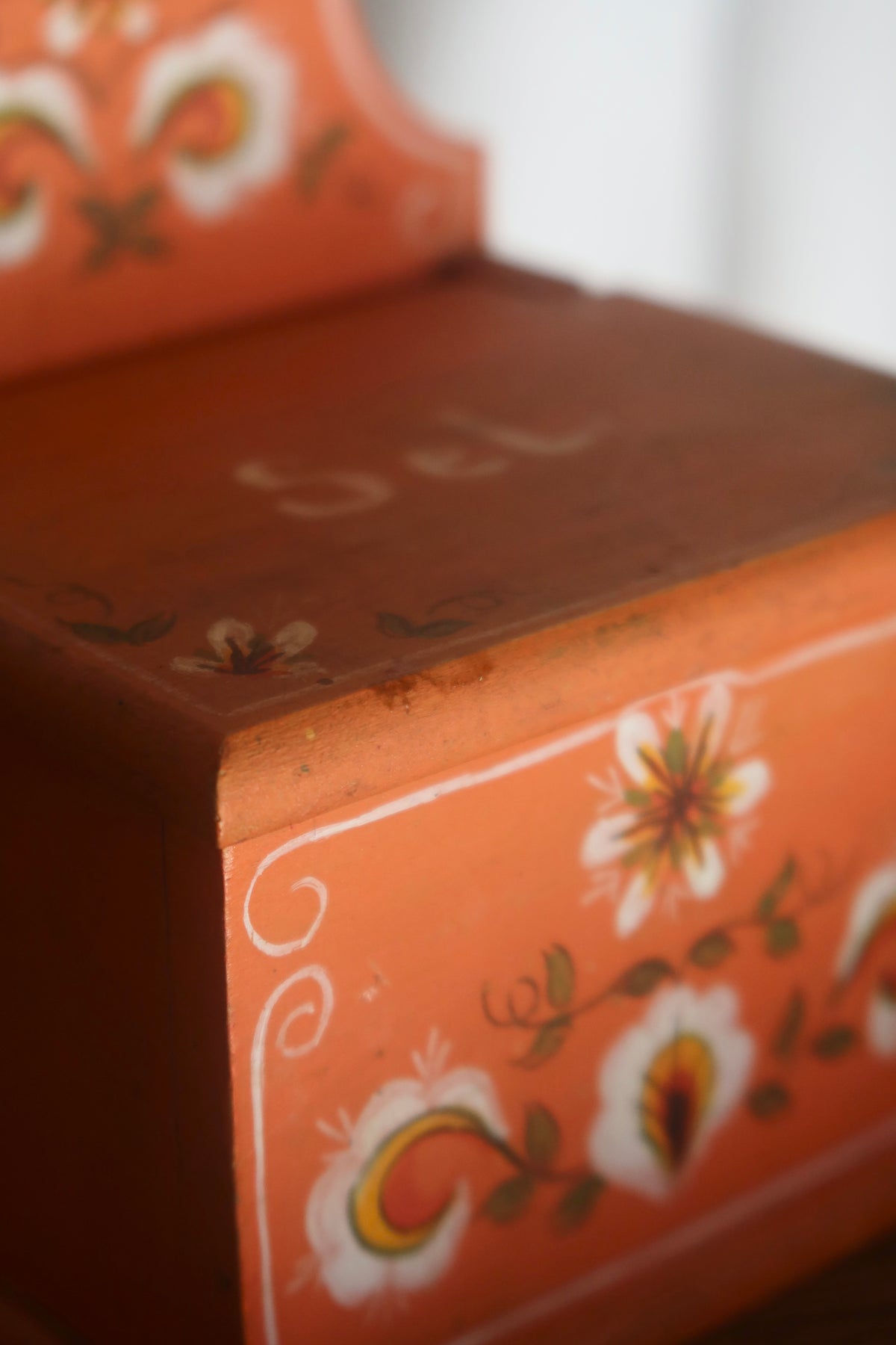 Hand painted folk sel box