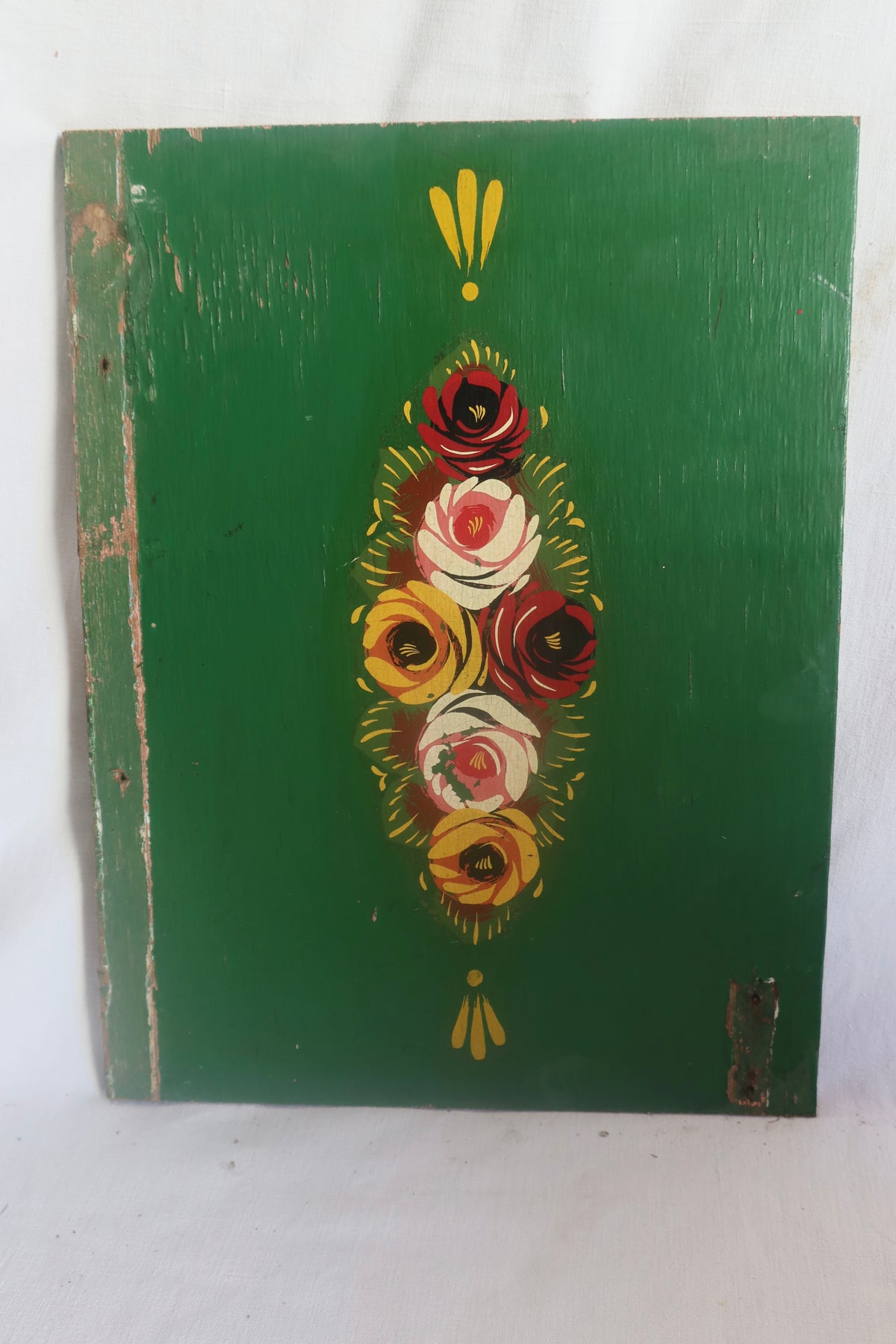 Hand painted folk wooden decorative pieces