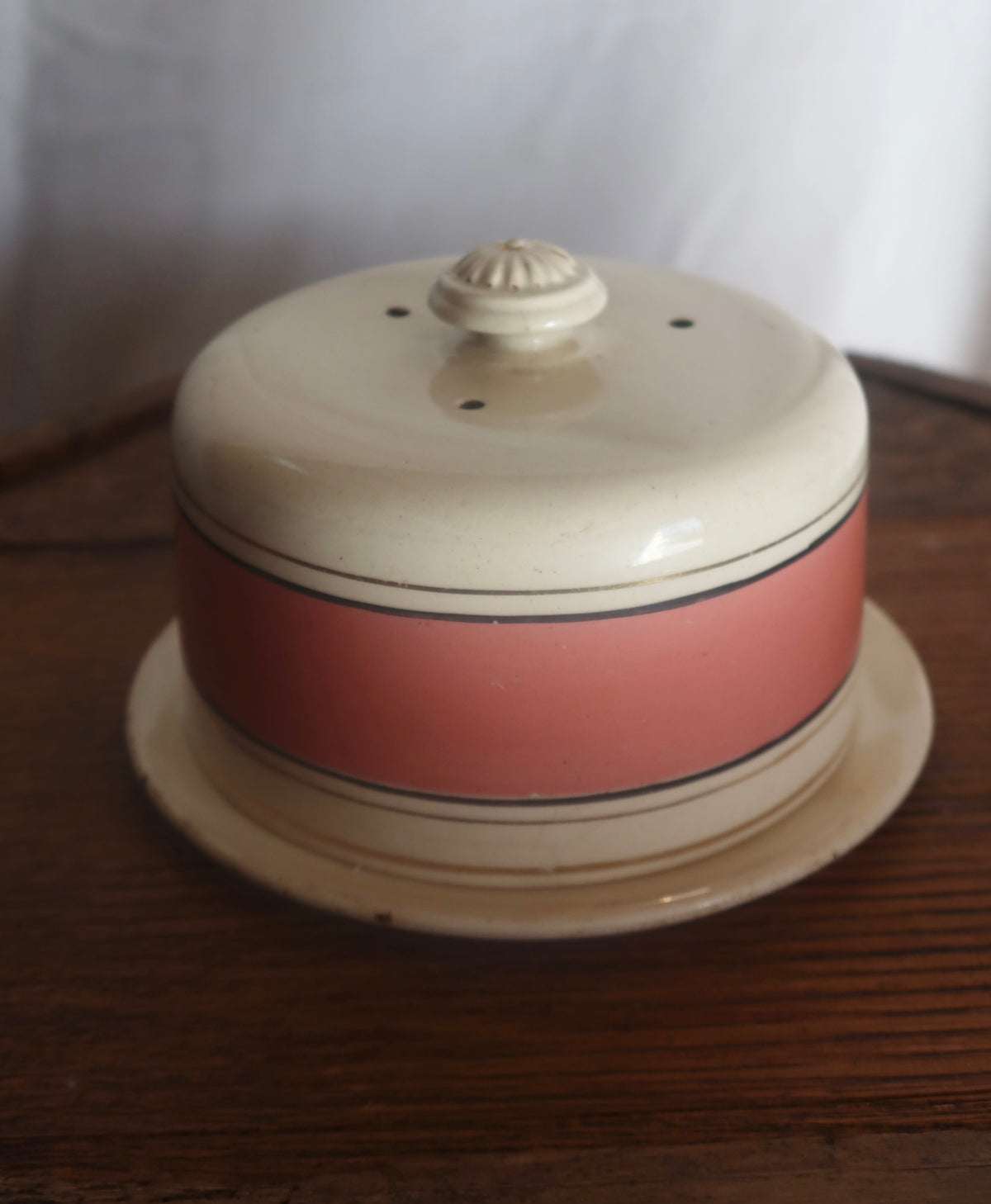 Pretty pink and cream cloche