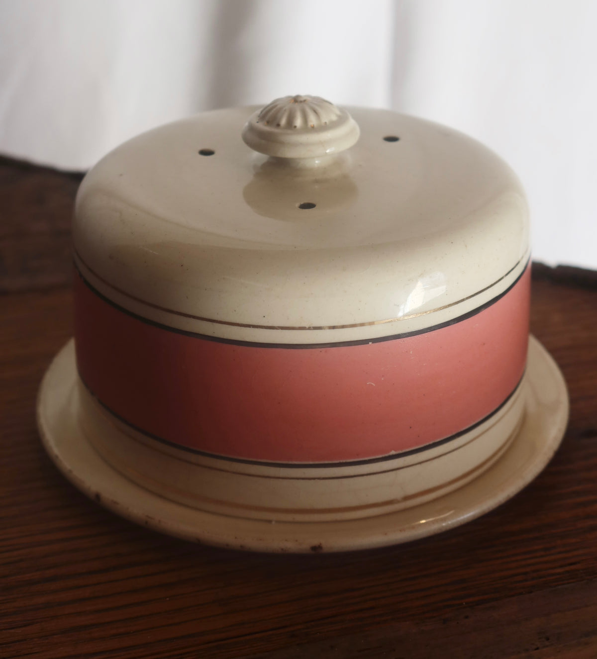 Pretty pink and cream cloche