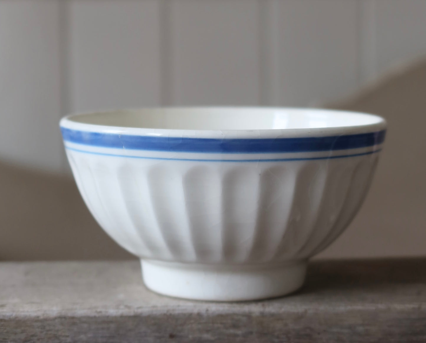 Large Vintage Blue Cafe au Lait Bowl