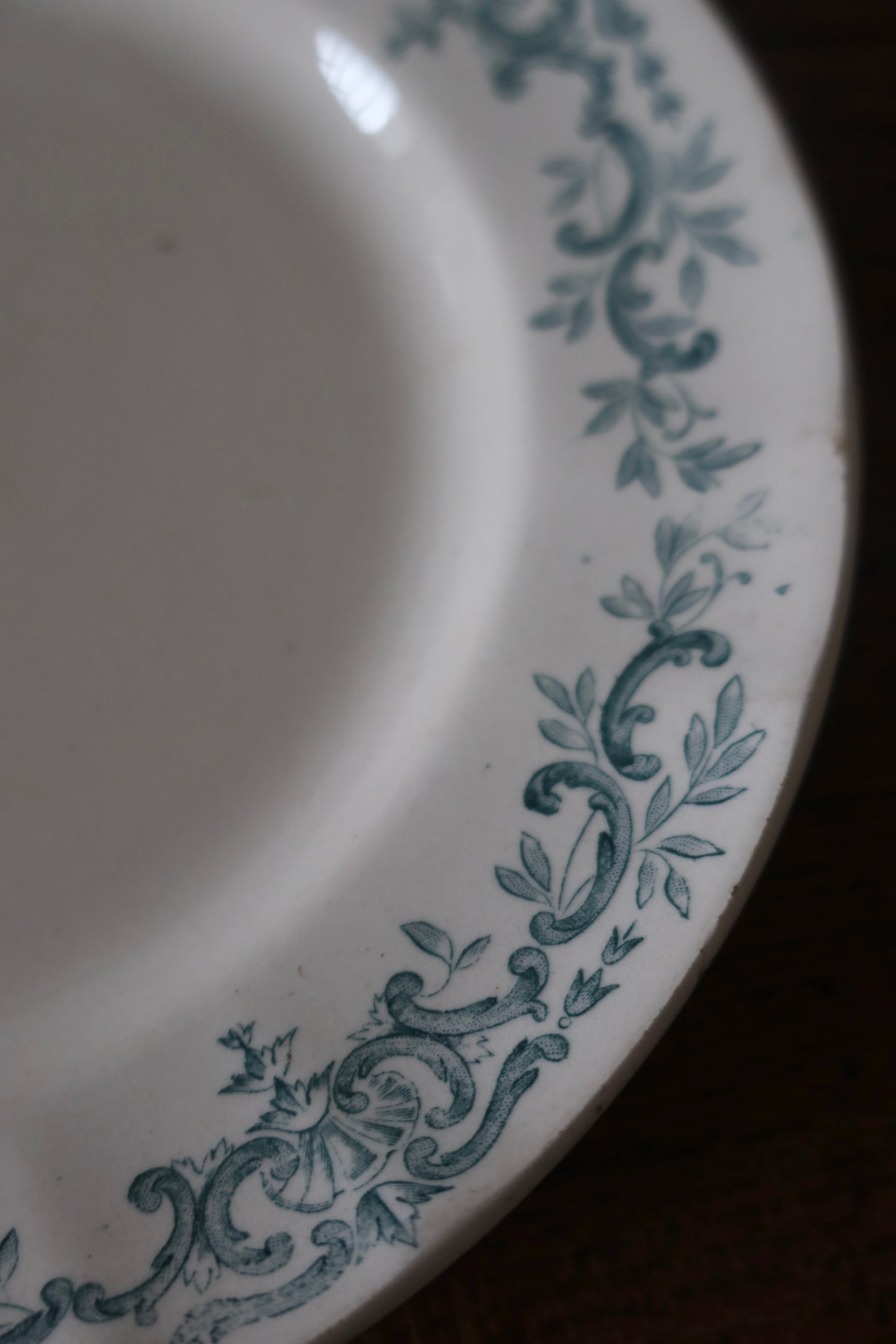 French Ironstone Green Decorative Plates