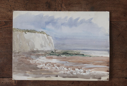 Coastal watercolour painting