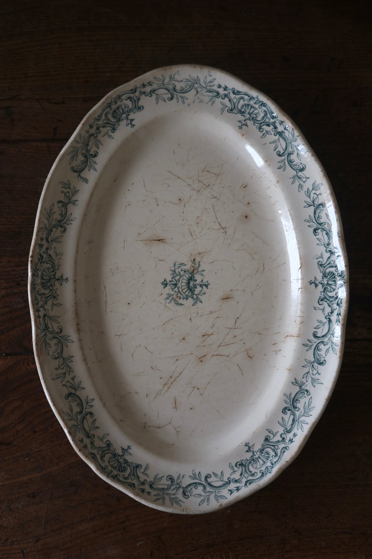 Large French Decorative Ironstone Dish