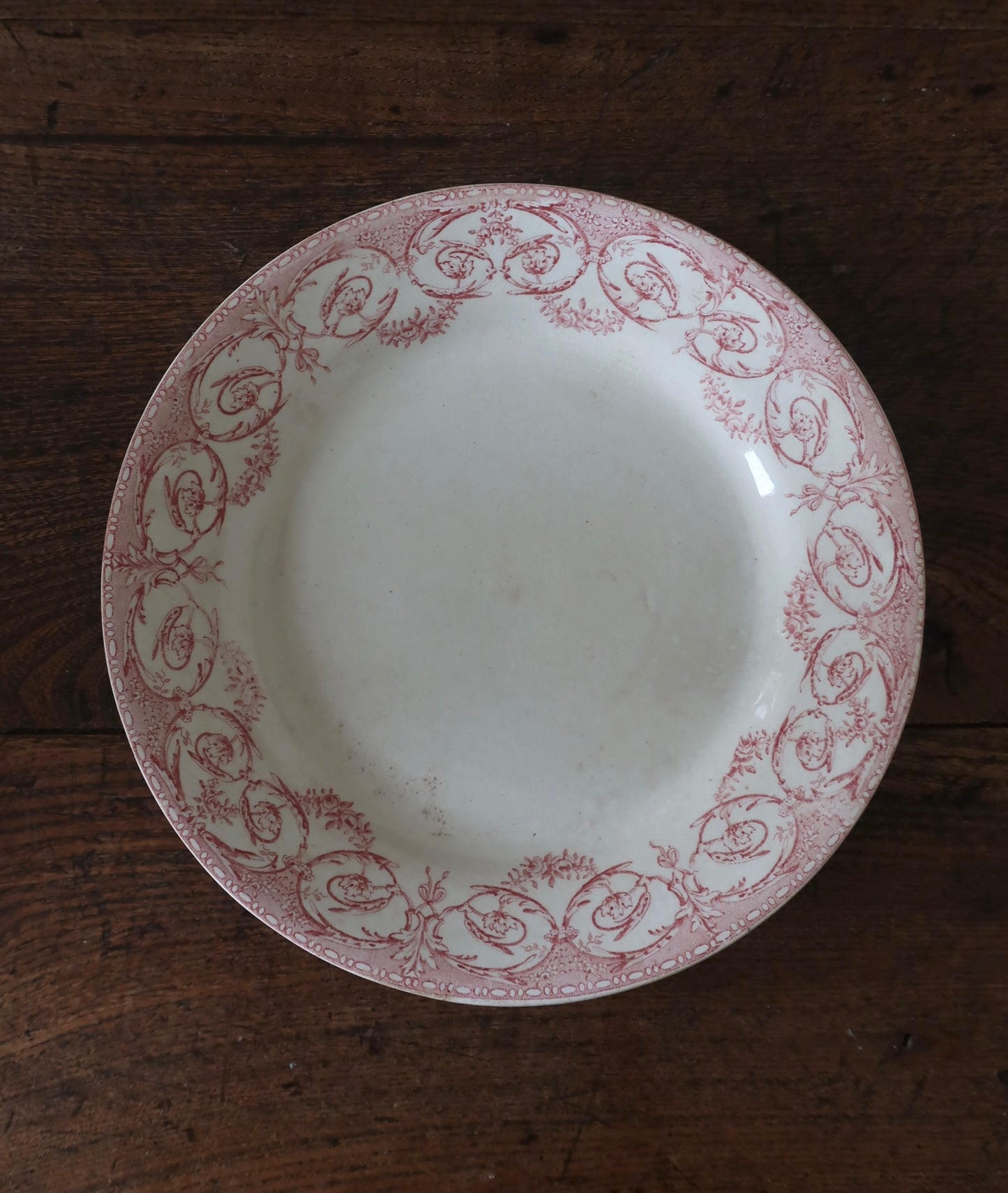 Pink French Ironstone Plate