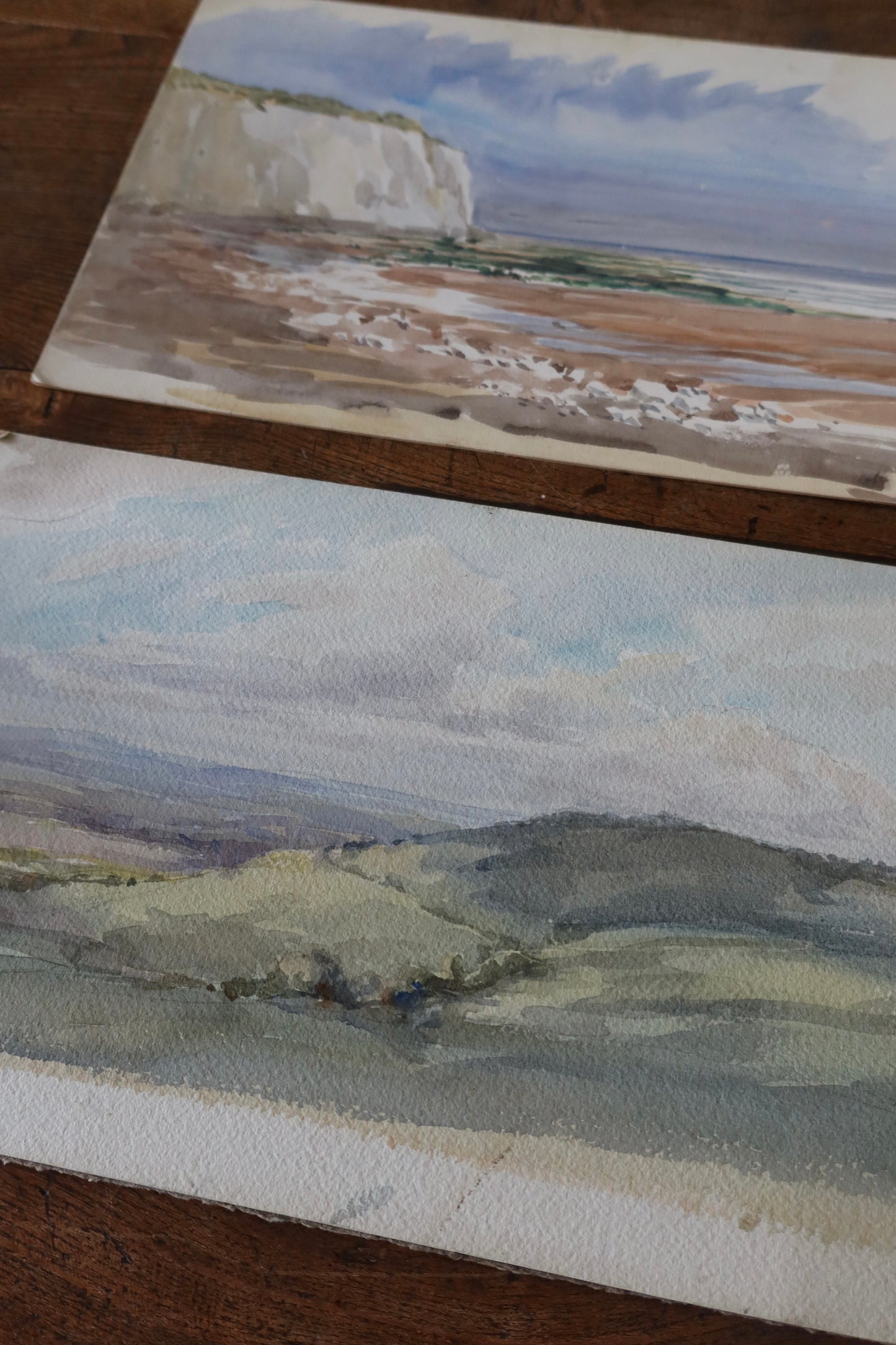 Coastal watercolour painting