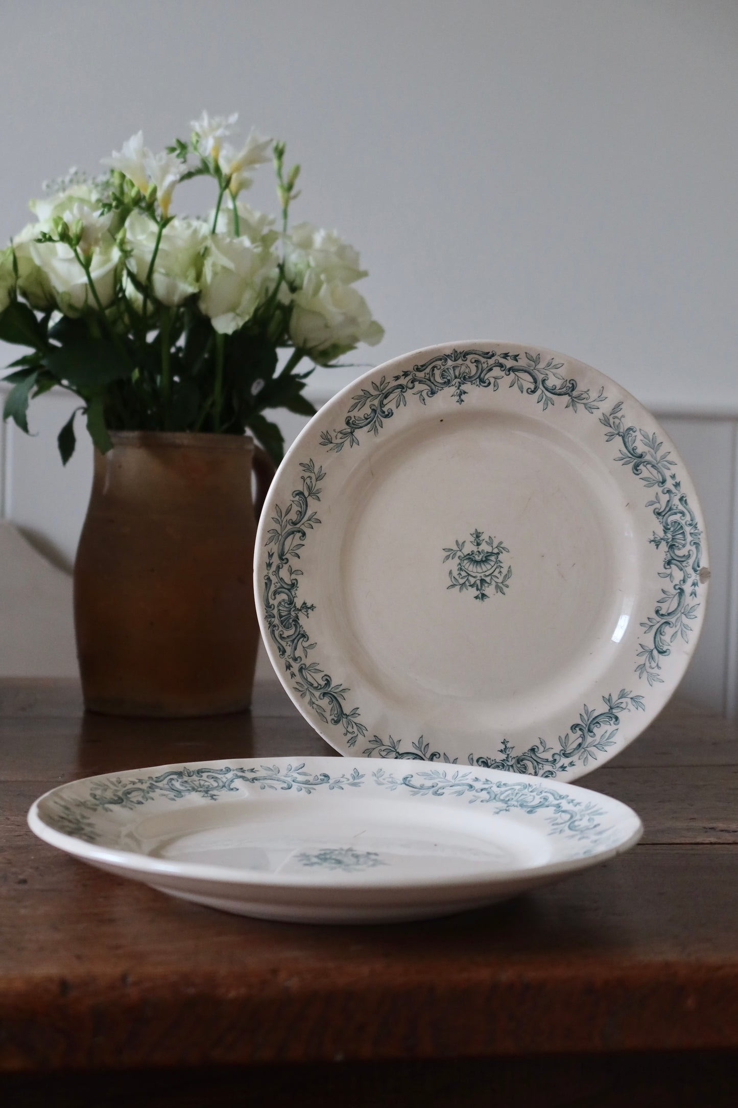 French Ironstone Green Decorative Plates