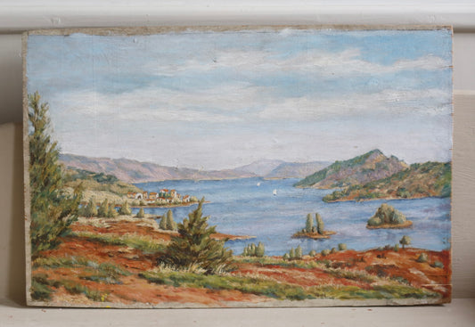 French Vintage Oil Painting of Southern France