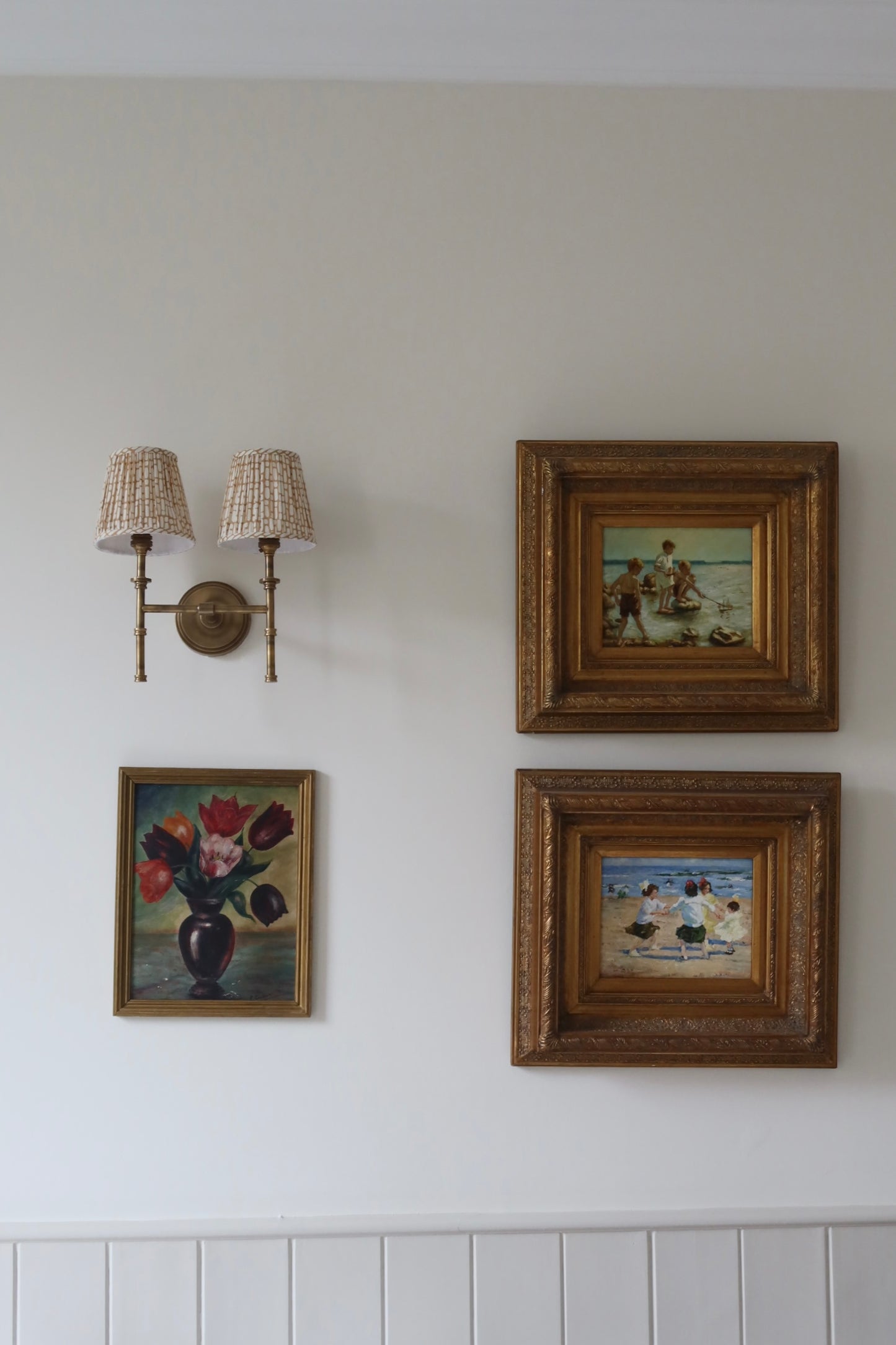 Framed French Tulip Oil Painting