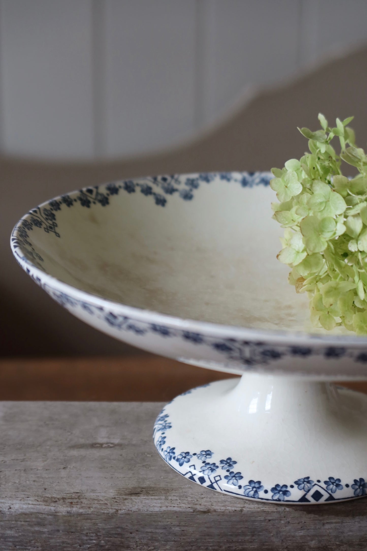 Antique French Ironstone Compotier Floral