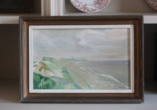 French Scenic Seascape Oil Painting