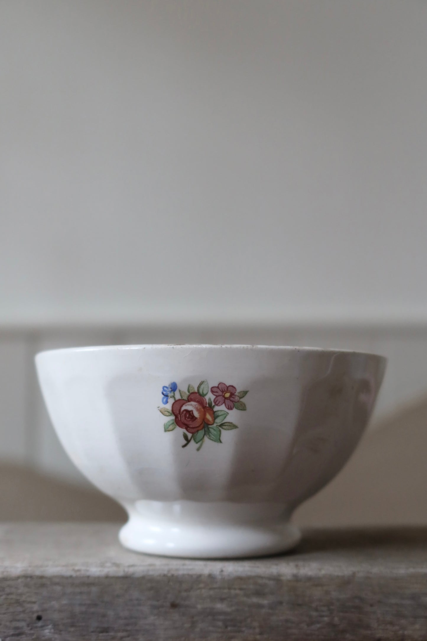 Vintage French Cafe Au Lait Bowl Floral