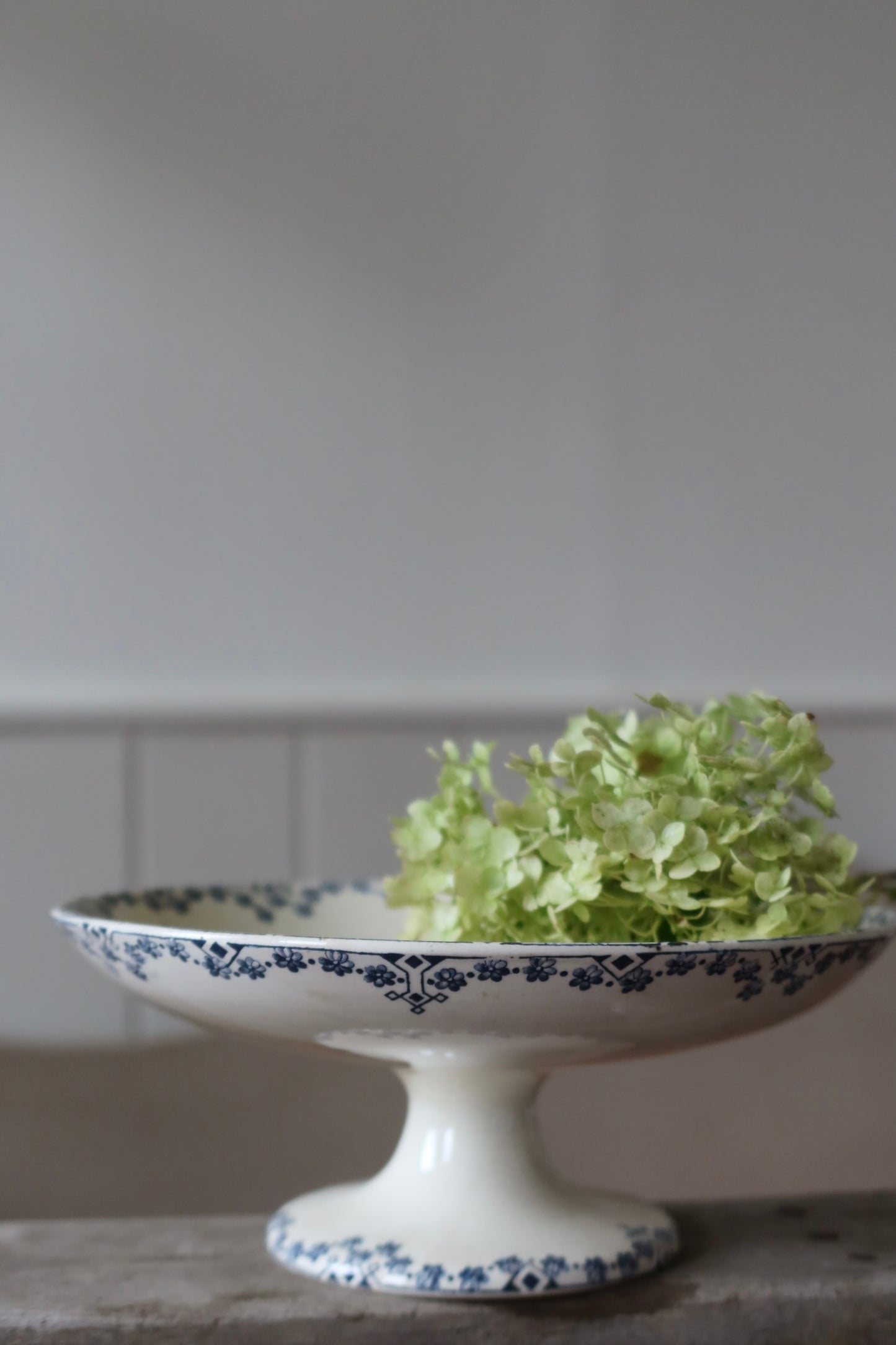 Antique French Ironstone Compotier Floral