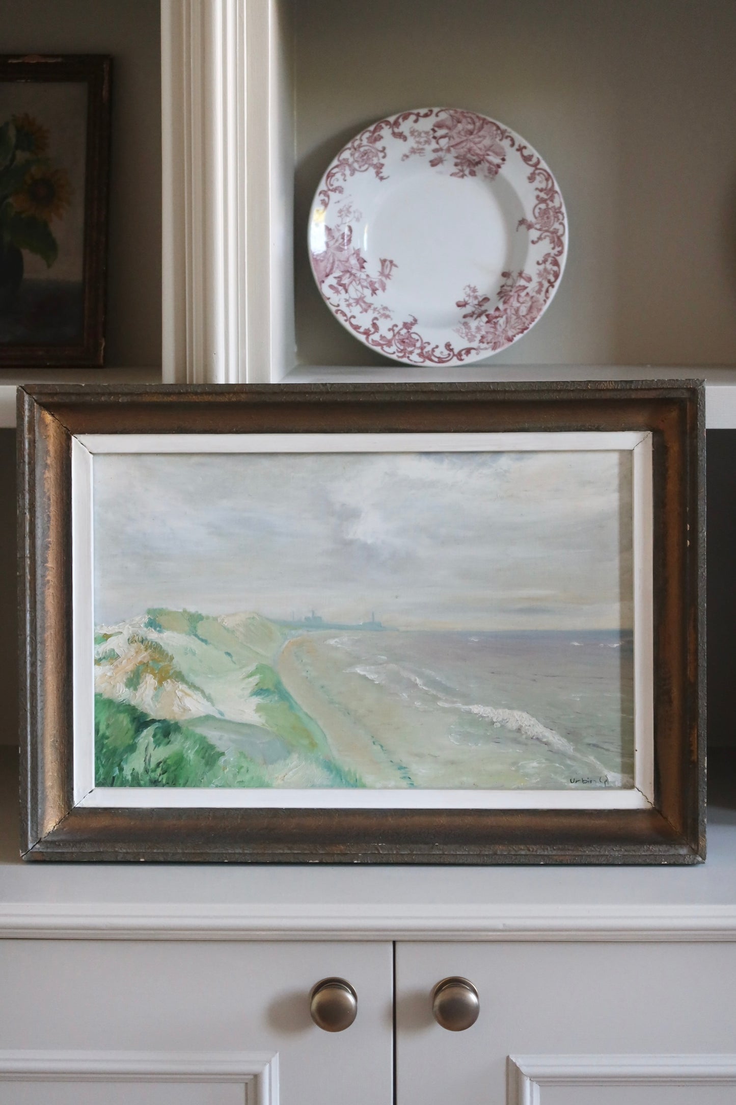 French Scenic Seascape Oil Painting
