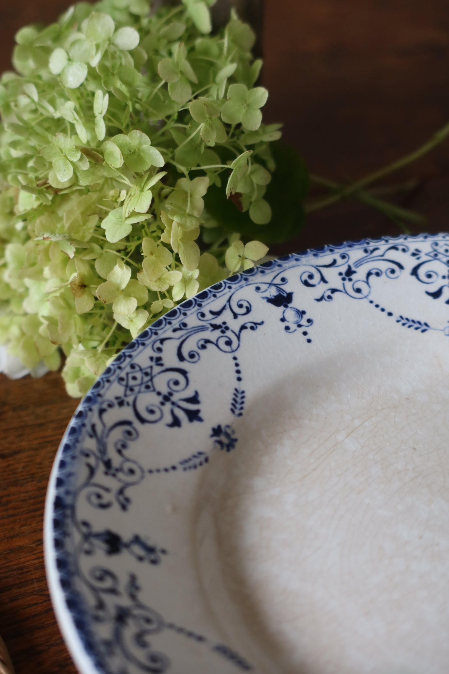 Antique Ironstone Floral Pattern Compotiers
